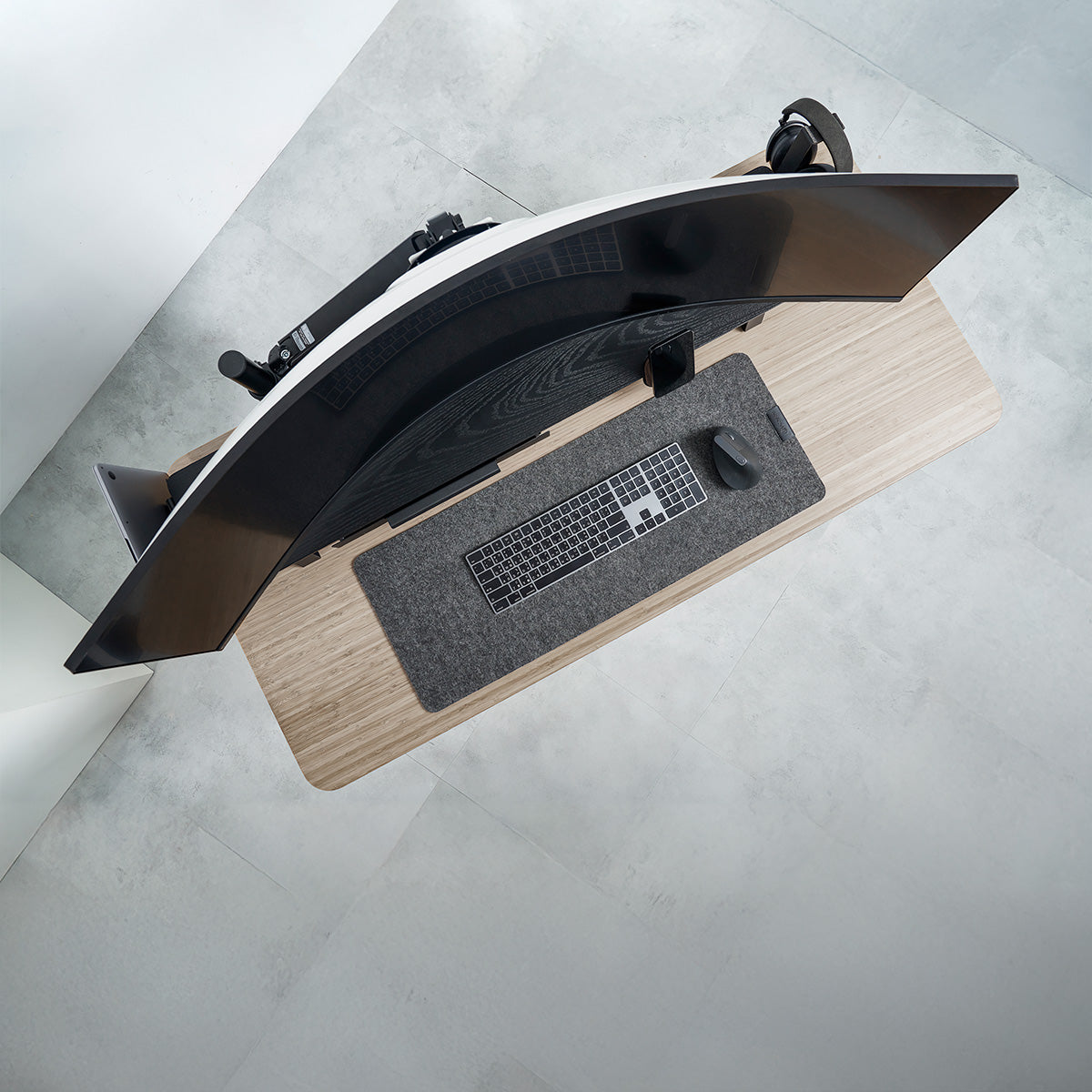 ULTRARM monitor arm and Moodular wooden monitor stand — modular, ergonomic, and designed for VISION ultrawide monitors. Enhances comfort, saves space, and elevates your workspace with precision craftsmanship.